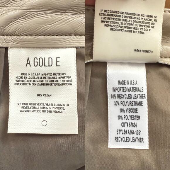 AGOLDE Recycled Leather 90s Pinch Waist Pants Quail Patent W28 Style A164-1351 - Picture 10 of 12